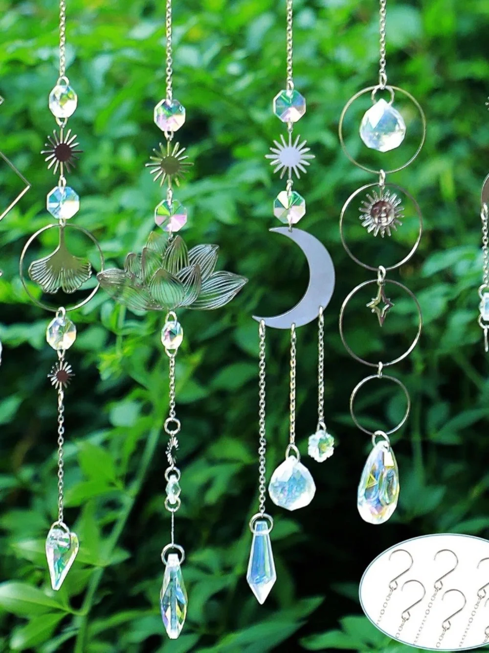 Random Moon/Sun/Floral Crystal Sun Catchers - Picture 2 of 4